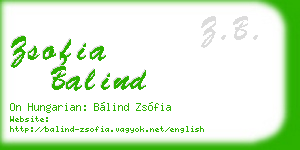 zsofia balind business card