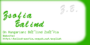 zsofia balind business card